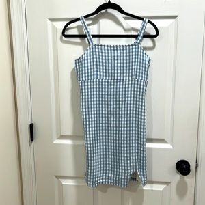 Abercrombie kids blue plaid dress size 14